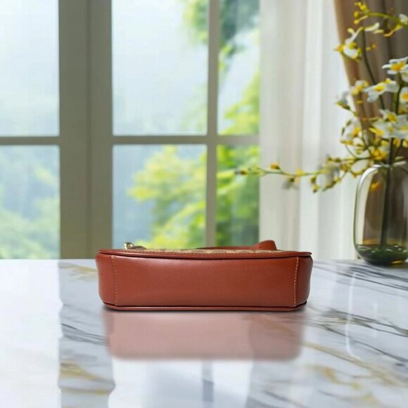 Coach Chaise Crossbody Bag In Signature Canvas C8487 - Tan Rust - Picture 3 of 10